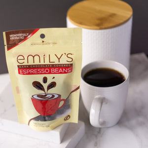 
                  
                    Load image into Gallery viewer, Dark Chocolate Covered Espresso Beans, 4 oz.
                  
                